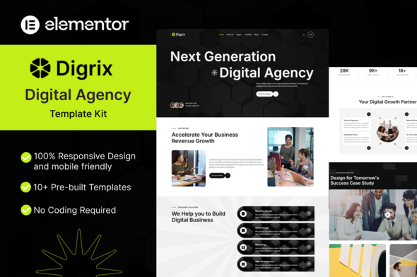 Digrix - Digital Agency Elementor Template Kit