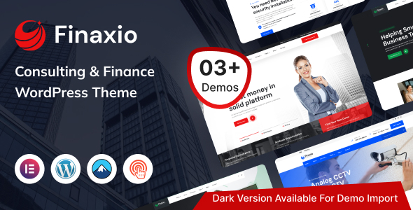 Finaxio – Consulting and Finance WordPress Theme