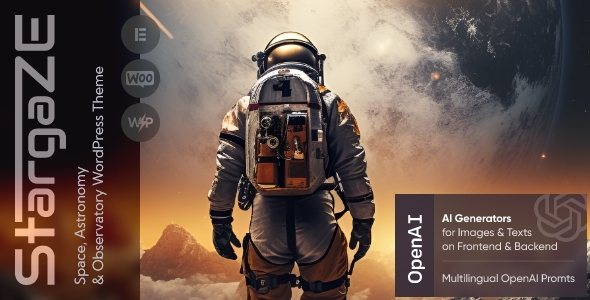 Stargaze - Space, Astronomy and Observatory WordPress Theme详情页面: https://worldpressit.com/downloads/stargaze/