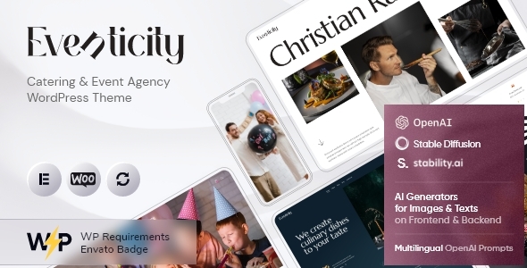 Eventicity – Catering and Event Agency WordPress Theme