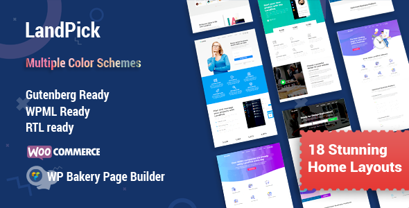 Landpick - Multipurpose Apps Landing Page Template WordPress Theme