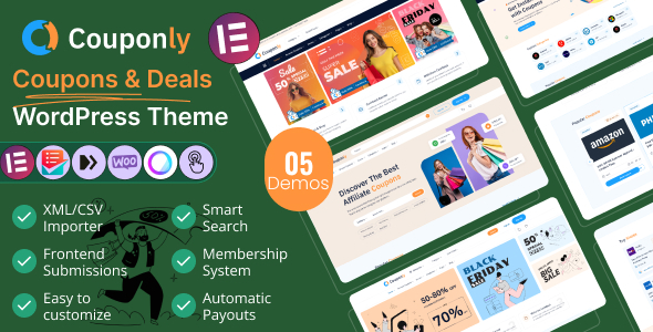 Couponly – Coupons, Deals, Discounts And Affiliate WordPress Theme