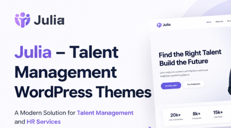 Julia – Talent Management WordPress Themes