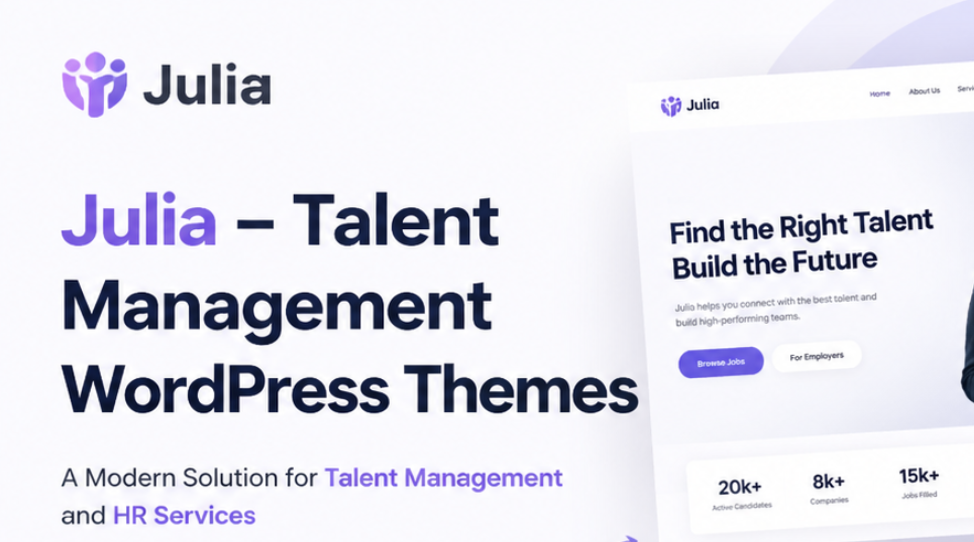 Julia – Talent Management WordPress Themes