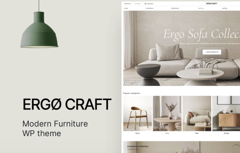 ErgoCraft – Furniture Shop WordPress Theme