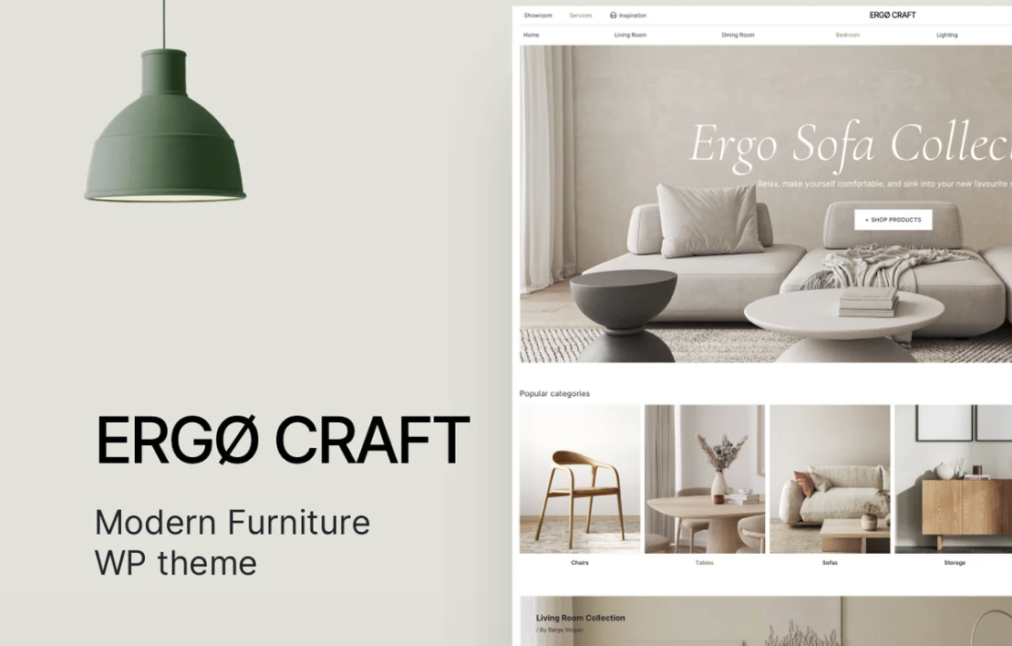 ErgoCraft – Furniture Shop WordPress Theme