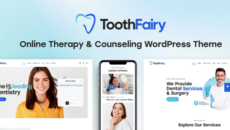 Tooth Fairy – Dentist and Medical Odontologist WordPress Theme