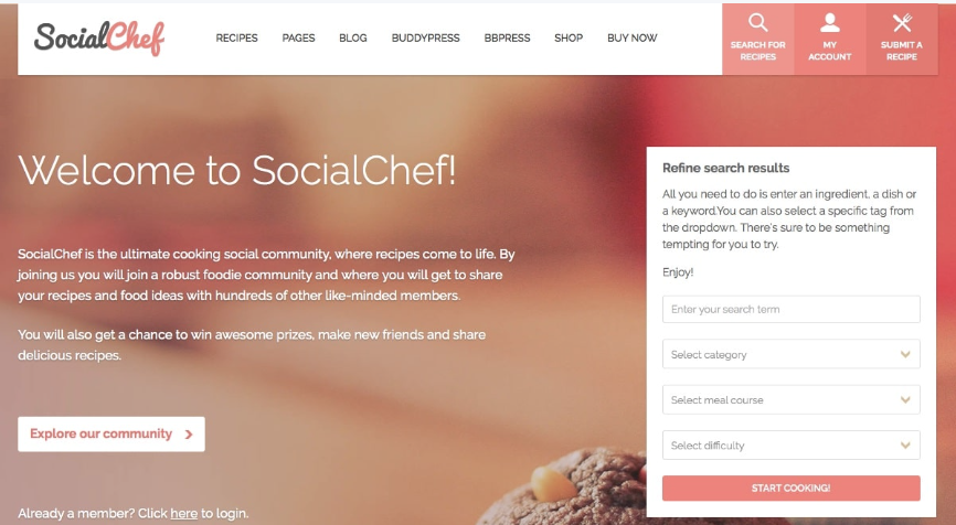 SocialChef – Social Recipe WordPress Themes