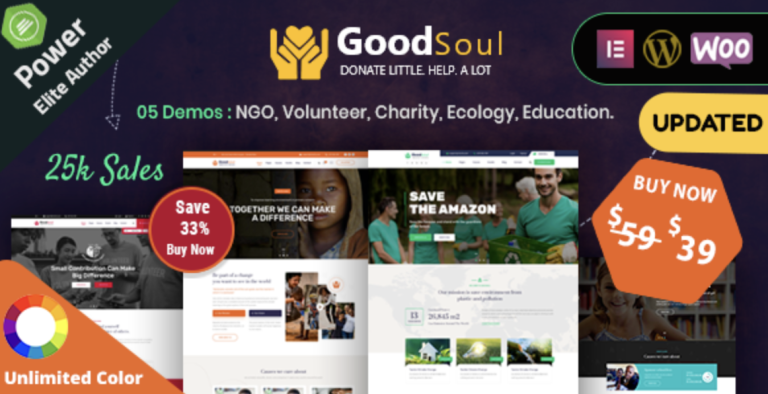 GoodSoul - Charity & Fundraising WordPress Theme