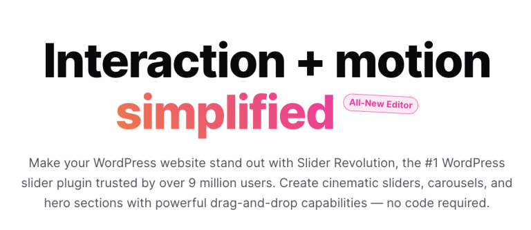 Slider Revolution WordPress Plugin