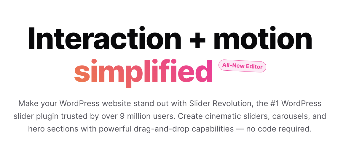 Slider Revolution WordPress Plugin