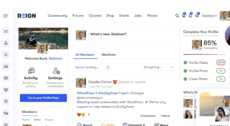 Reign – BuddyPress and bbPress WordPress Theme