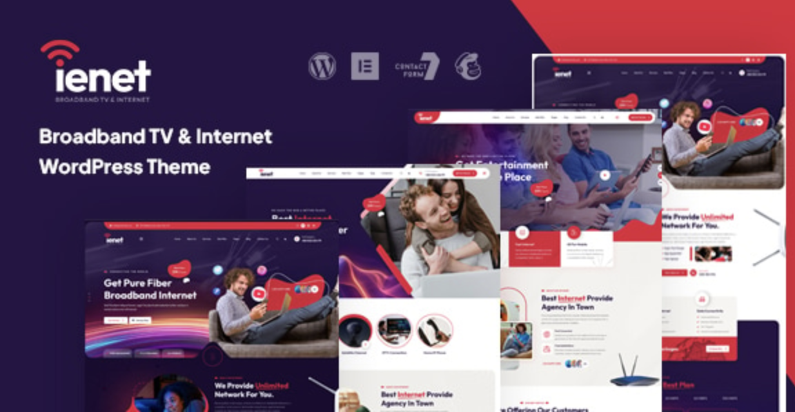 Ienet - Broadband TV & Internet WordPress Theme