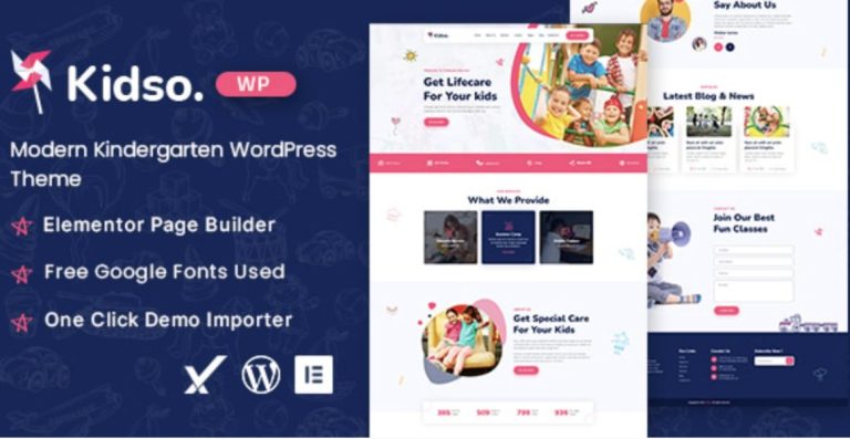 Kidso - Modern Kindergarten WordPress Theme