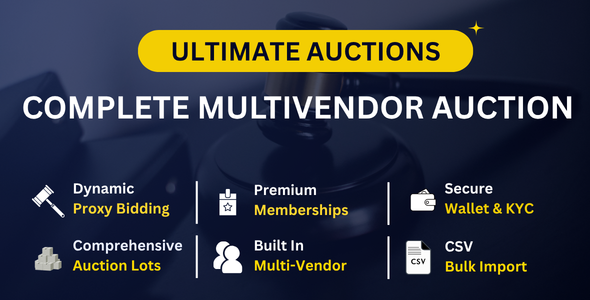WooCommerce Auction Marketplace - Multivendor Auction