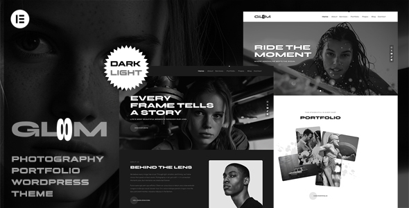 Gloom - Photography Portfolio Elementor WordPress Theme