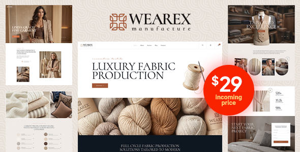 Wearex - Tailor & Textile WordPress Theme