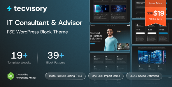 Tecvisory – IT Consultant & Advisory Gutenverse FSE WordPress Block Theme