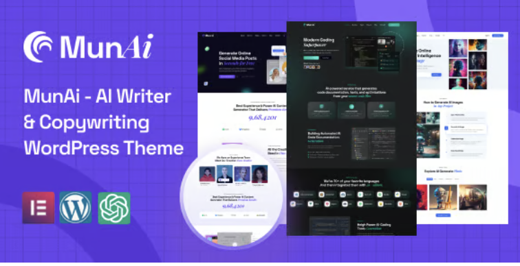 MunAi – AI Writer and Copywriting WordPress Theme