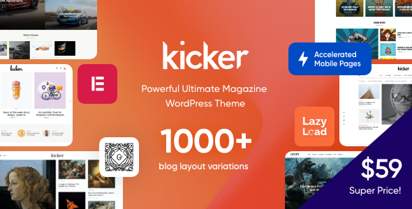 Kicker Multipurpose Blog WordPress Theme