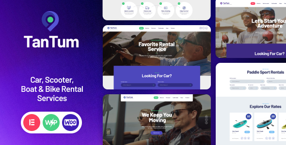 TanTum Car, Scooter, Boat & Bike Rental Services Theme