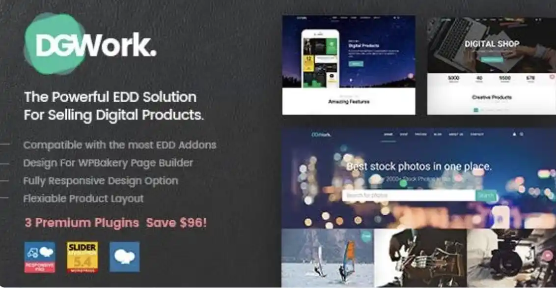 DGWork – Powerful Responsive Easy Digital Downloads Theme