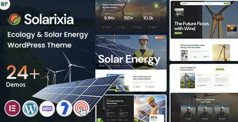 Solarixia - Ecology & Solar Energy WordPress Theme