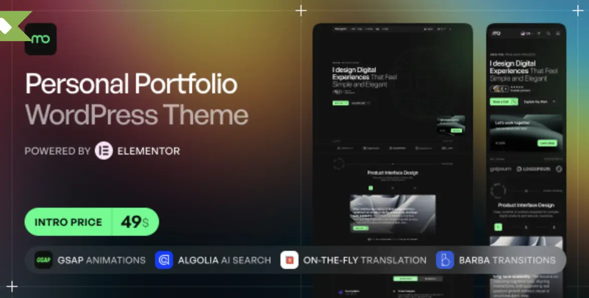 Monogram - Personal Portfolio WordPress Theme