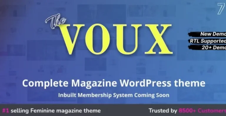 The Voux – A Comprehensive Magazine WordPress Theme