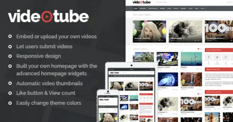 VideoTube – A Responsive Video WordPress Theme