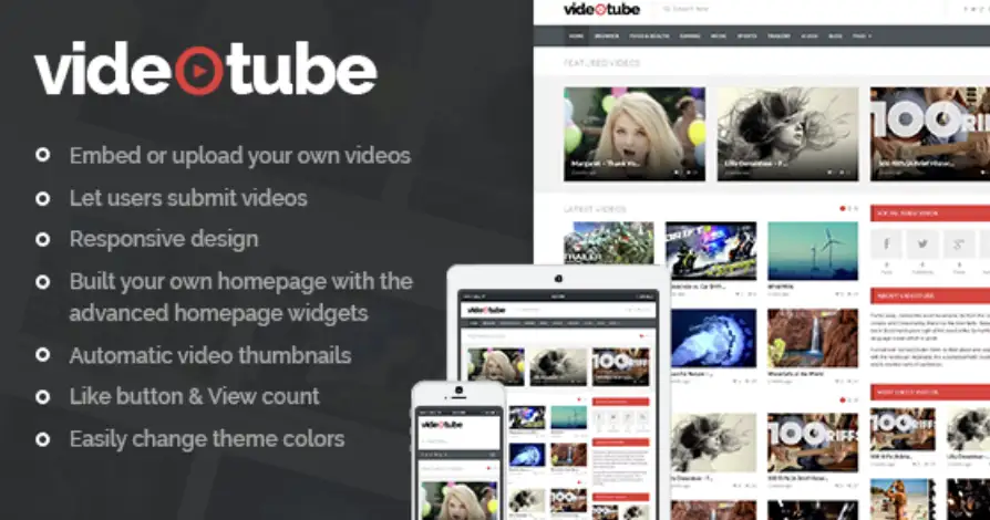 VideoTube – A Responsive Video WordPress Theme