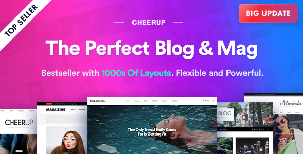 CheerUp Food Blog & Magazine Theme
