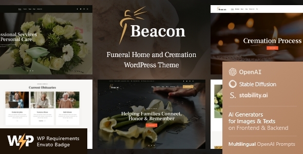 Beacon | Funeral Home Services & Cremation Parlor WordPress Theme