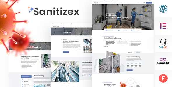 Sanitizex – Sanitizing & Cleaning Services WordPress Theme