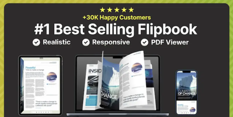 Real 3D FlipBook PDF Viewer WordPress Plugin