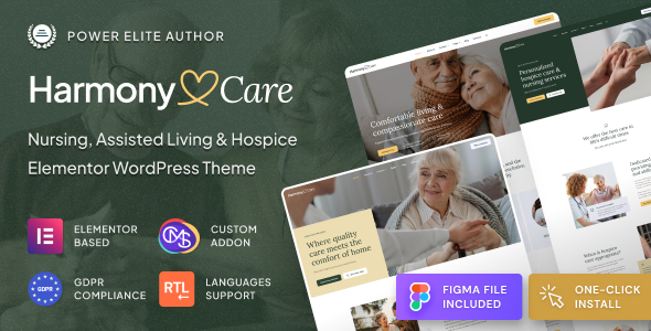 Harmony Care – Private Nursing & Senior Care Theme
